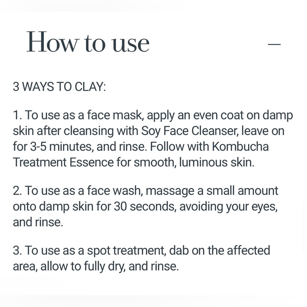 Fresh - Umbrian Clay Purifying Mask | New/Sealed 1 oz / 30 mL - 3 Ways To Use! - Picture 11 of 12